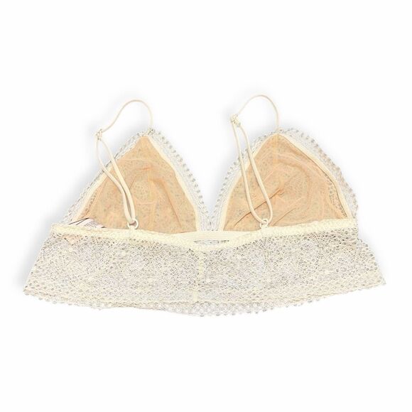 VICTORIA’S SECRET Women’s Ivory Lace Bralette Size Medium - Picture 2 of 6